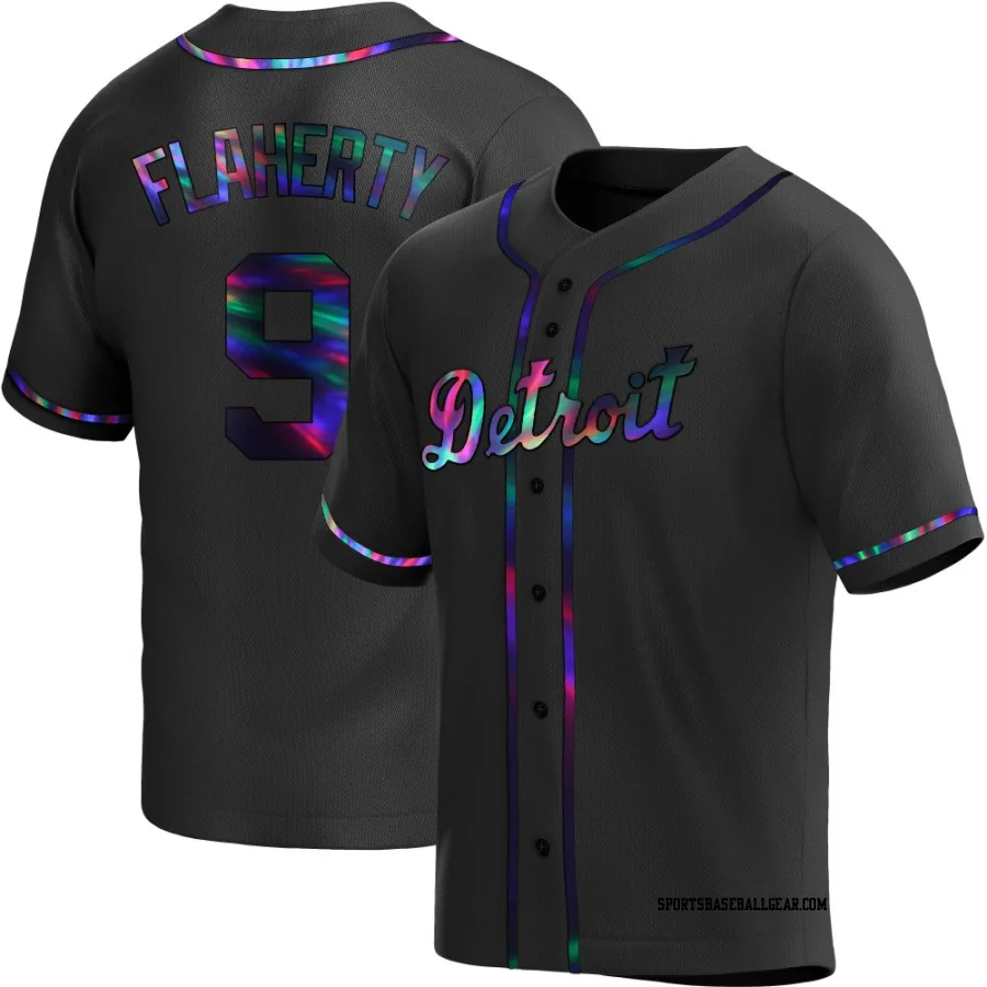 Jack Flaherty Youth Detroit Tigers Black Holographic Replica Alternate Jersey
