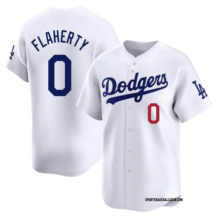 Jack Flaherty Youth Los Angeles Dodgers White Limited Home Jersey