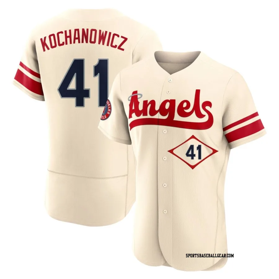 Jack Kochanowicz Men's Los Angeles Angels Cream Authentic 2022 City Connect Jersey