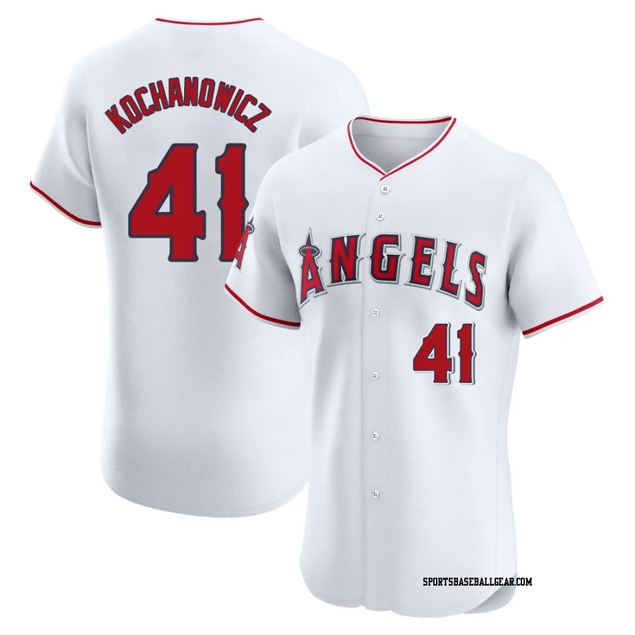 Jack Kochanowicz Men's Los Angeles Angels White Elite Home Jersey