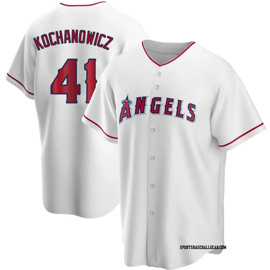 Jack Kochanowicz Youth Los Angeles Angels White Replica Home Jersey