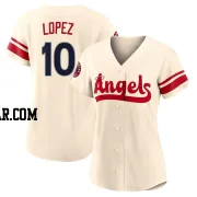 Jack Lopez Women's Los Angeles Angels Cream Authentic 2022 City Connect Jersey