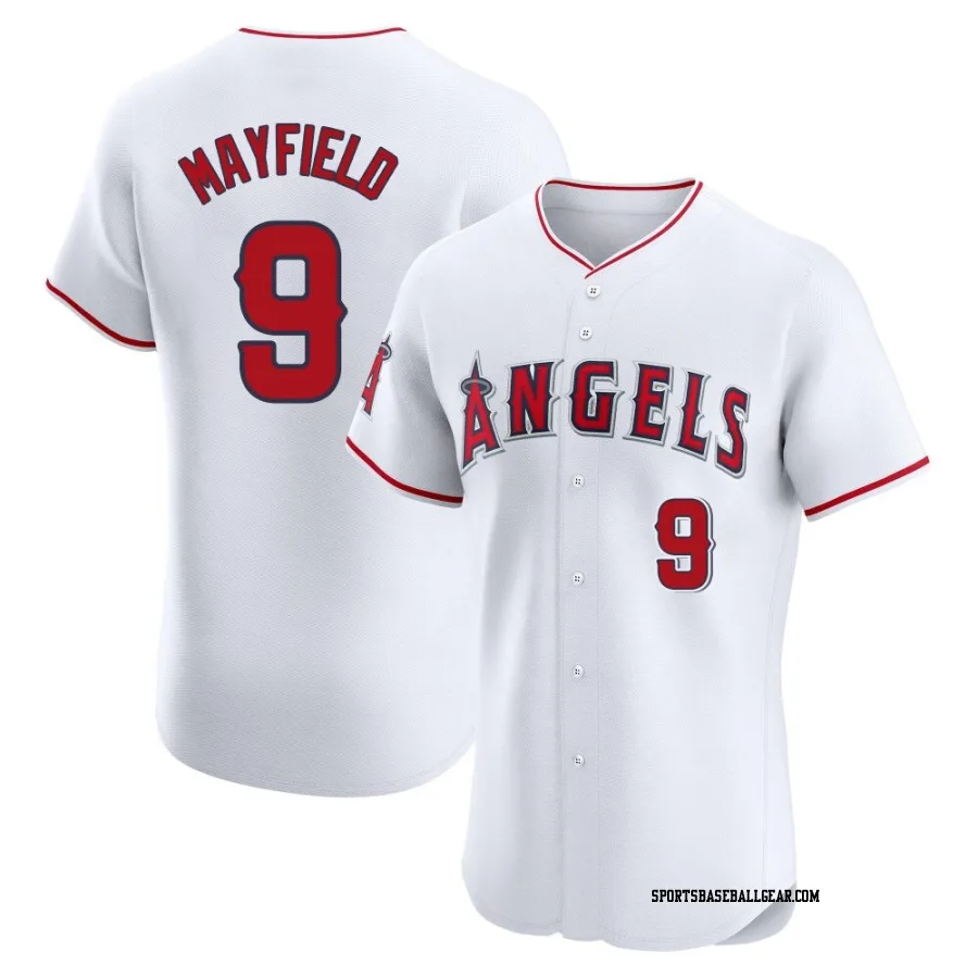Jack Mayfield Men's Los Angeles Angels White Elite Home Jersey