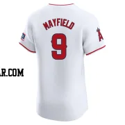 Jack Mayfield Men's Los Angeles Angels White Elite Home Patch Jersey