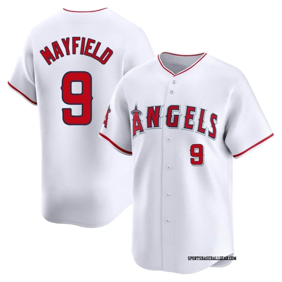 Jack Mayfield Youth Los Angeles Angels White Limited Home Jersey
