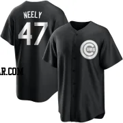 Jack Neely Men's Chicago Cubs Black/White Replica Jersey