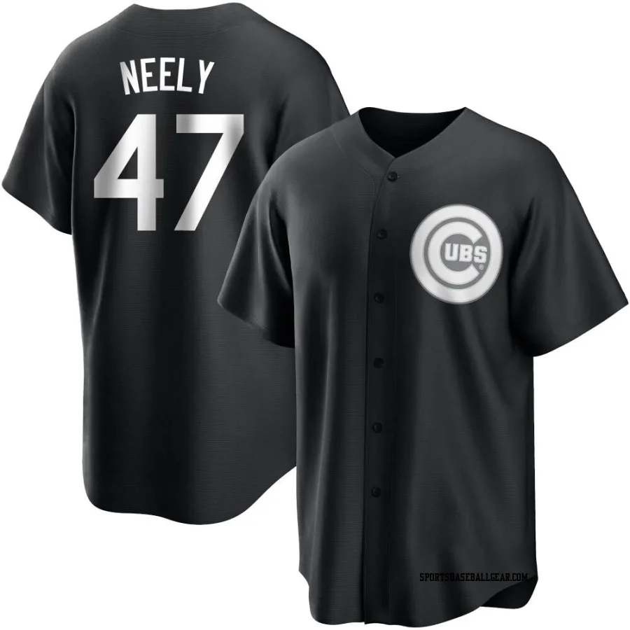 Jack Neely Youth Chicago Cubs Black/White Replica Jersey