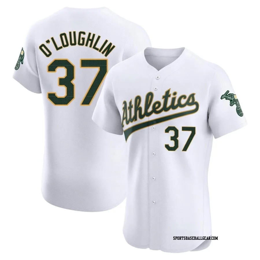 Jack O'Loughlin Men's Oakland Athletics White Elite Home Jersey