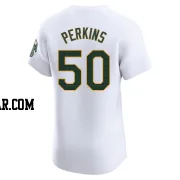 Jack Perkins Men's Oakland Athletics White Elite Home Jersey
