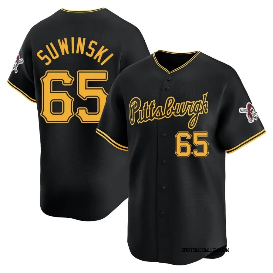 Jack Suwinski Men's Pittsburgh Pirates Black Limited Alternate Jersey