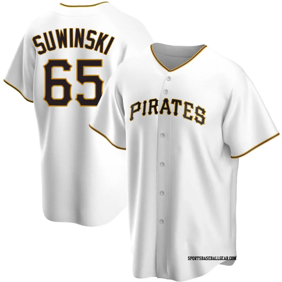 Jack Suwinski Men's Pittsburgh Pirates White Replica Home Jersey