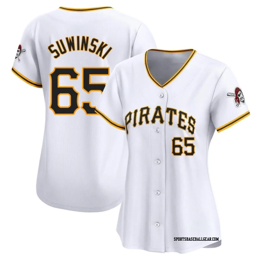 Jack Suwinski Women's Pittsburgh Pirates White Limited Home Jersey