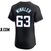 Jack Winkler Men's Miami Marlins Black Elite Alternate Vapor Premier Jersey