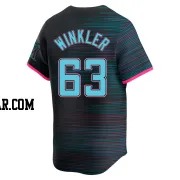 Jack Winkler Men's Miami Marlins Black Limited 2025 City Connect Jersey