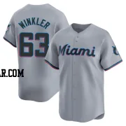 Jack Winkler Men's Miami Marlins Gray Limited Road Jersey