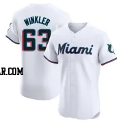 Jack Winkler Men's Miami Marlins White Elite Home Jersey