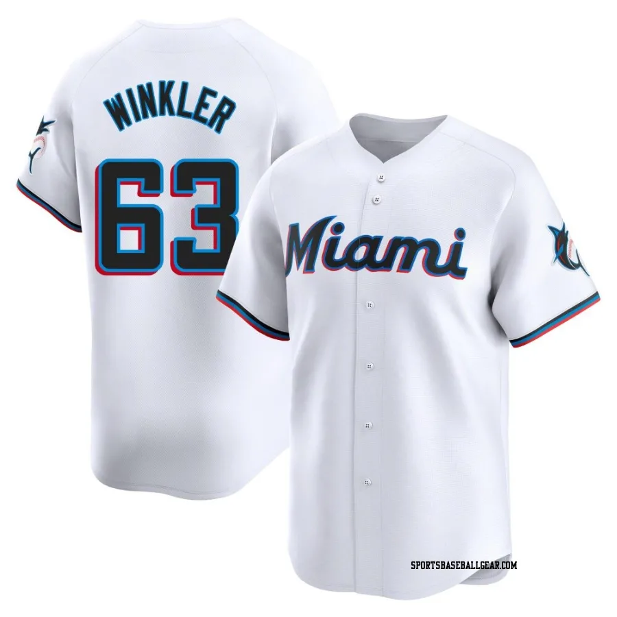 Jack Winkler Men's Miami Marlins White Limited Home Jersey