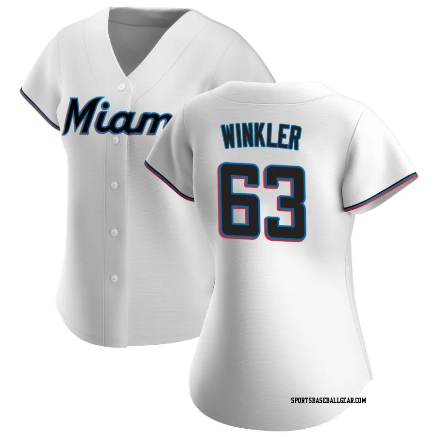 Jack Winkler Women's Miami Marlins White Authentic Home Jersey
