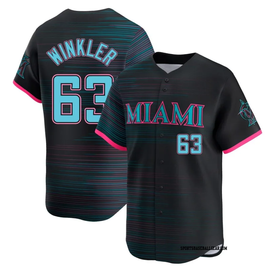 Jack Winkler Youth Miami Marlins Black Limited 2025 City Connect Jersey
