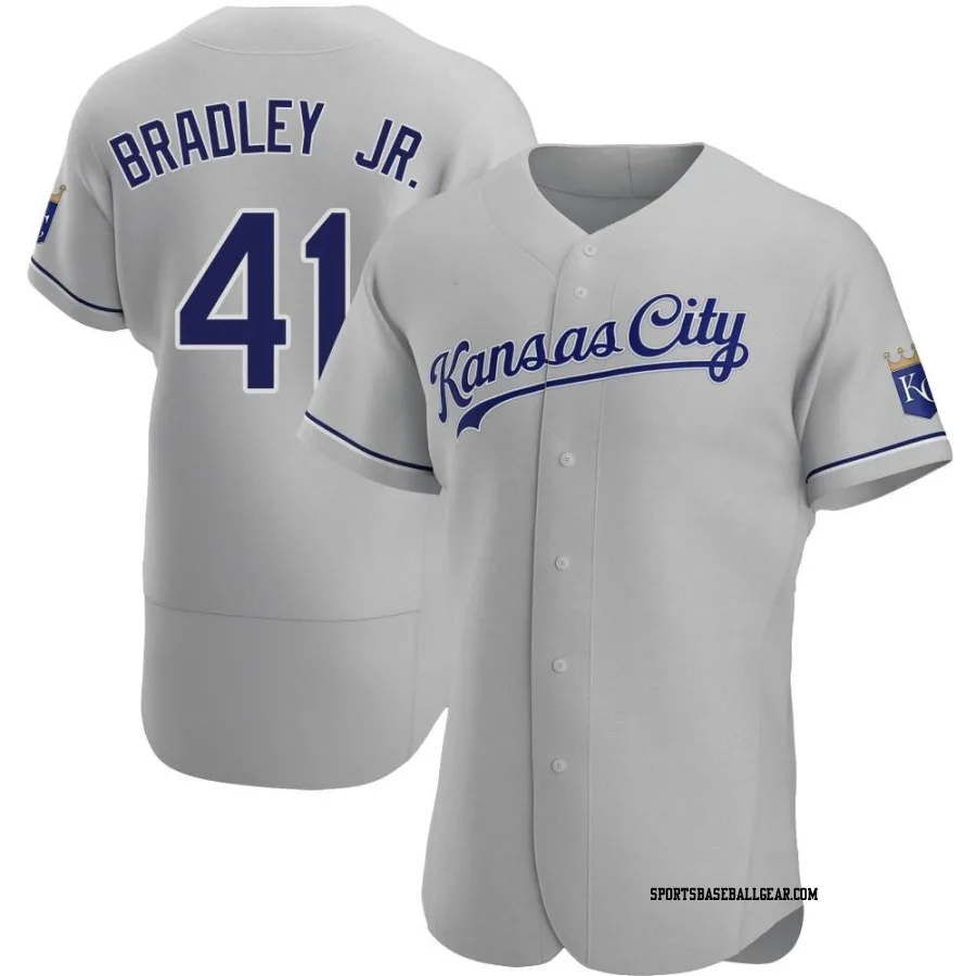 Jackie Bradley Jr. Men's Kansas City Royals Gray Authentic Road Jersey