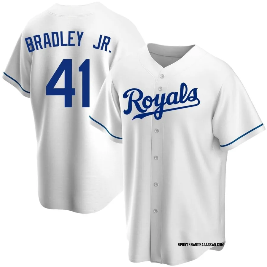 Jackie Bradley Jr. Men's Kansas City Royals White Replica Home Jersey