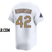 Jackie Robinson Youth Los Angeles Dodgers Gold Limited White 2025 Collection Jersey