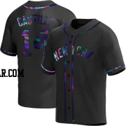 Jackson Castillo Men's New York Yankees Black Holographic Replica Alternate Jersey