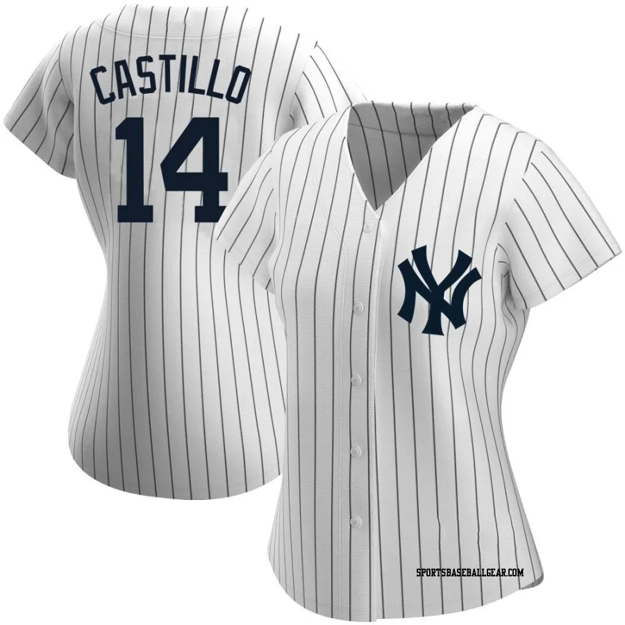 Jackson Castillo Women's New York Yankees White Replica Home Name Jersey