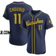 Jackson Chourio Men's Milwaukee Brewers Navy Elite Alternate Jersey