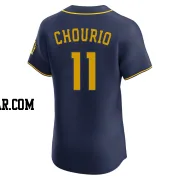Jackson Chourio Men's Milwaukee Brewers Navy Elite Alternate Jersey