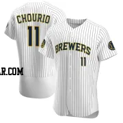 Jackson Chourio Men's Milwaukee Brewers White Authentic Alternate Jersey