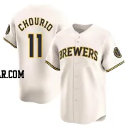 Jackson Chourio Youth Milwaukee Brewers Cream Limited Home Jersey