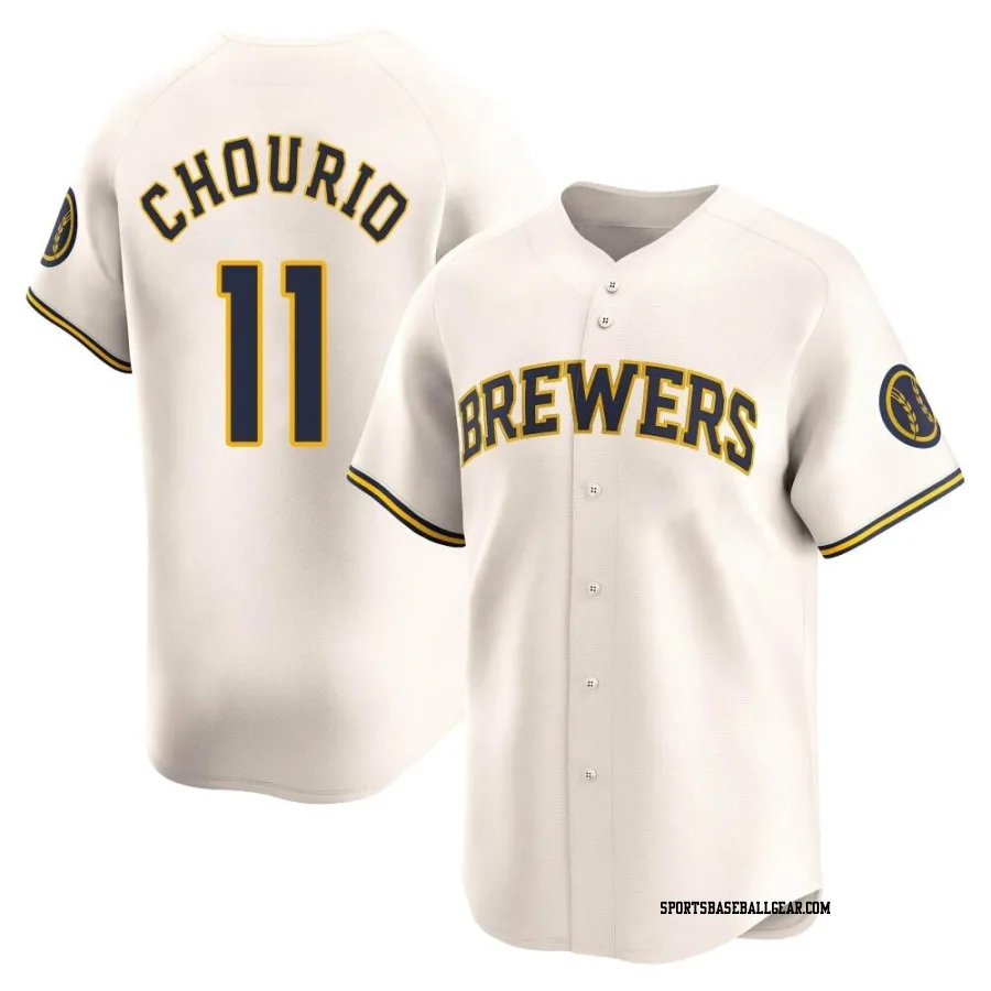 Jackson Chourio Youth Milwaukee Brewers Cream Limited Home Jersey