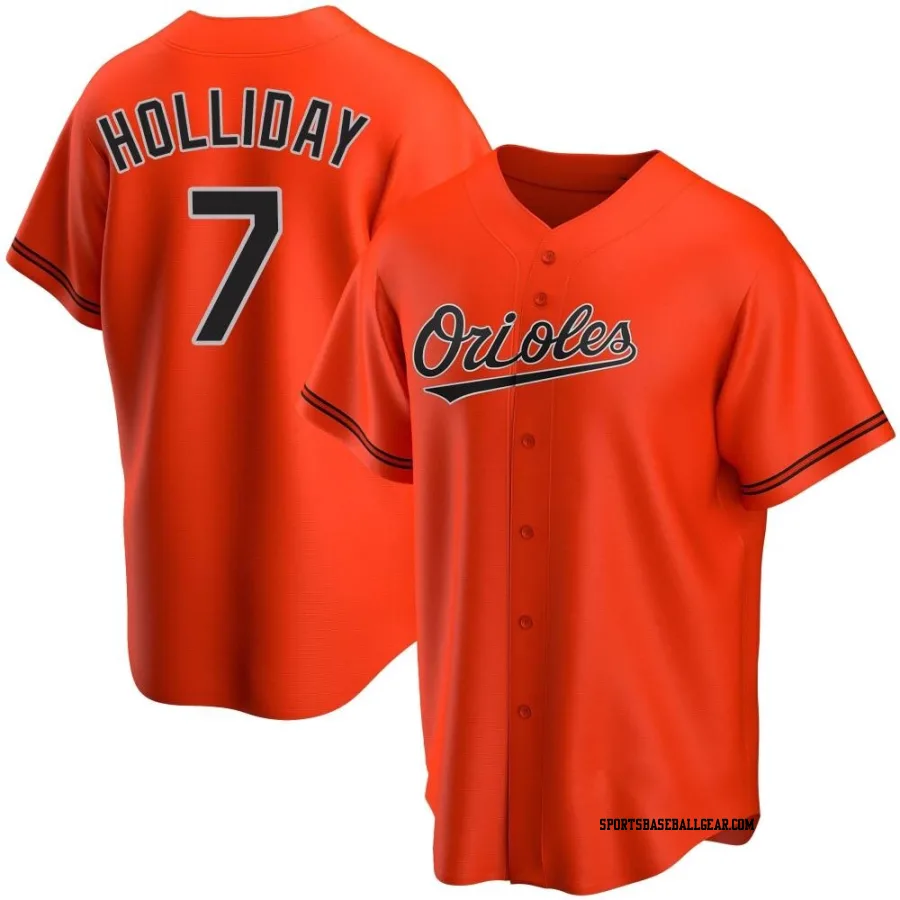 Jackson Holliday Men's Baltimore Orioles Orange Replica Alternate Jersey