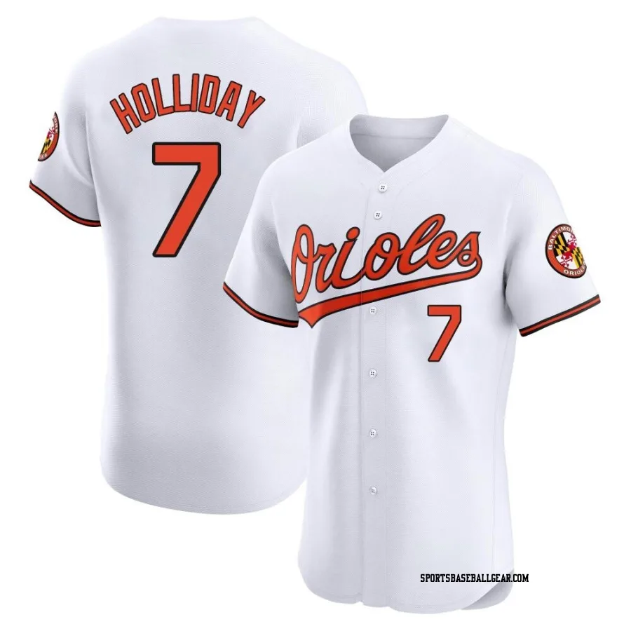 Jackson Holliday Men's Baltimore Orioles White Elite Home Jersey