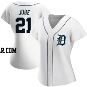 Jackson Jobe Women's Detroit Tigers White Replica Home Jersey