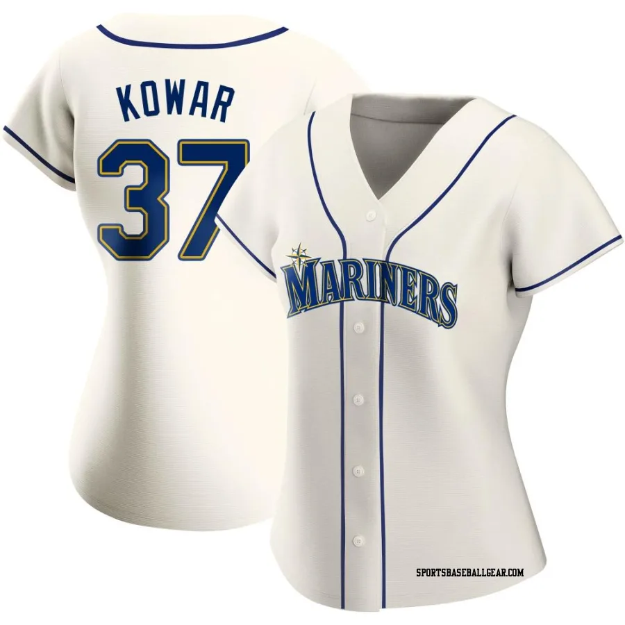 Jackson Kowar Women's Seattle Mariners Cream Authentic Alternate Jersey