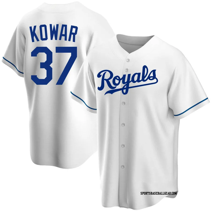 Jackson Kowar Youth Kansas City Royals White Replica Home Jersey