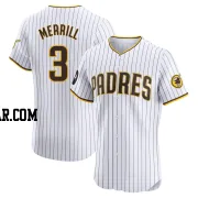 Jackson Merrill Men's San Diego Padres White Elite Home Patch Jersey