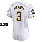 Jackson Merrill Men's San Diego Padres White Elite Home Patch Jersey
