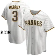 Jackson Merrill Youth San Diego Padres White/Brown Replica Home Jersey