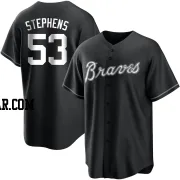 Jackson Stephens Youth Atlanta Braves Black/White Replica Jersey