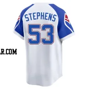 Jackson Stephens Youth Atlanta Braves White Limited Throwback Cooperstown Collection Jersey