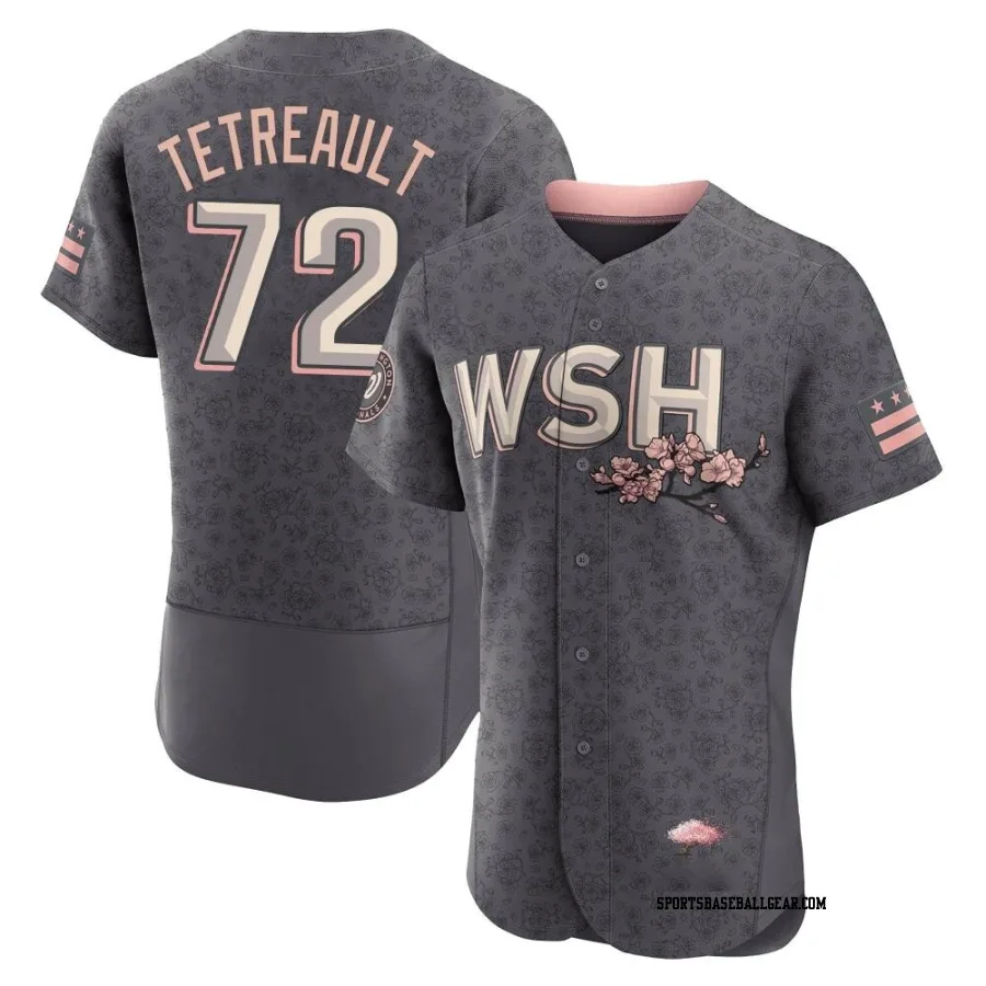 Jackson Tetreault Men's Washington Nationals Gray Authentic 2022 City Connect Jersey