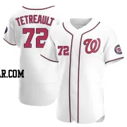 Jackson Tetreault Men's Washington Nationals White Authentic Home Jersey
