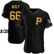 Jackson Wolf Men's Pittsburgh Pirates Black Authentic Alternate Jersey