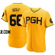Jackson Wolf Men's Pittsburgh Pirates Gold Authentic 2023 City Connect Jersey