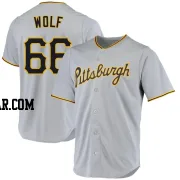Jackson Wolf Men's Pittsburgh Pirates Gray Replica Road Jersey