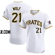 Jackson Wolf Men's Pittsburgh Pirates White Elite Home Jersey