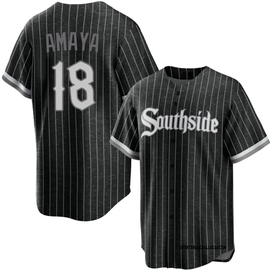 Jacob Amaya Men's Chicago White Sox Black Replica 2021 City Connect Jersey